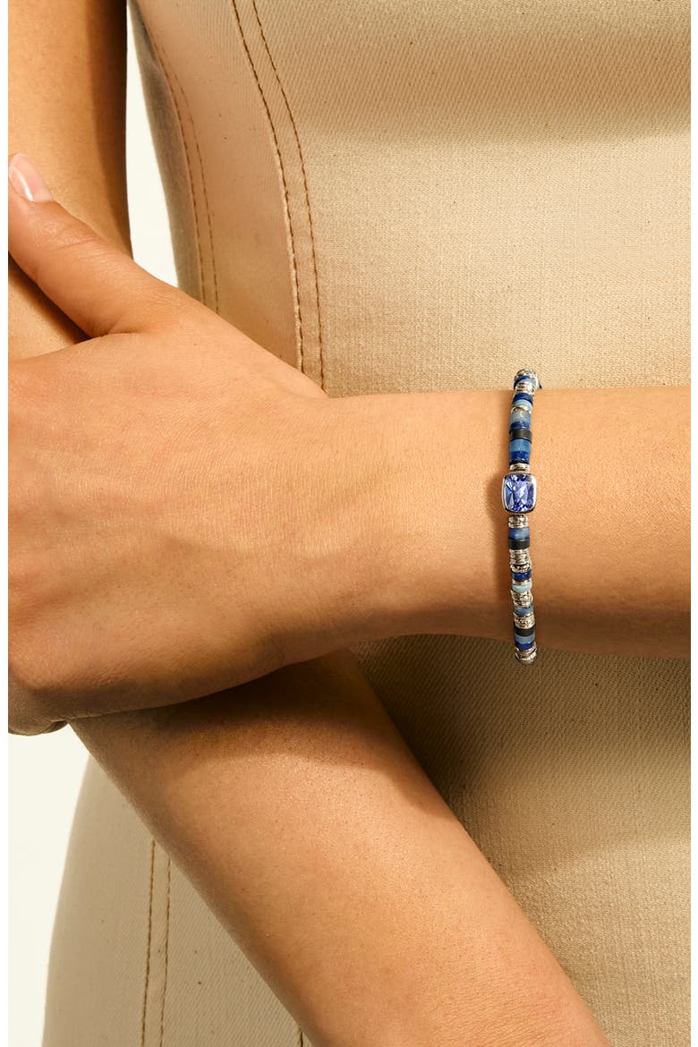 Heishi Bracelet, Alternate, color, TANZANITE