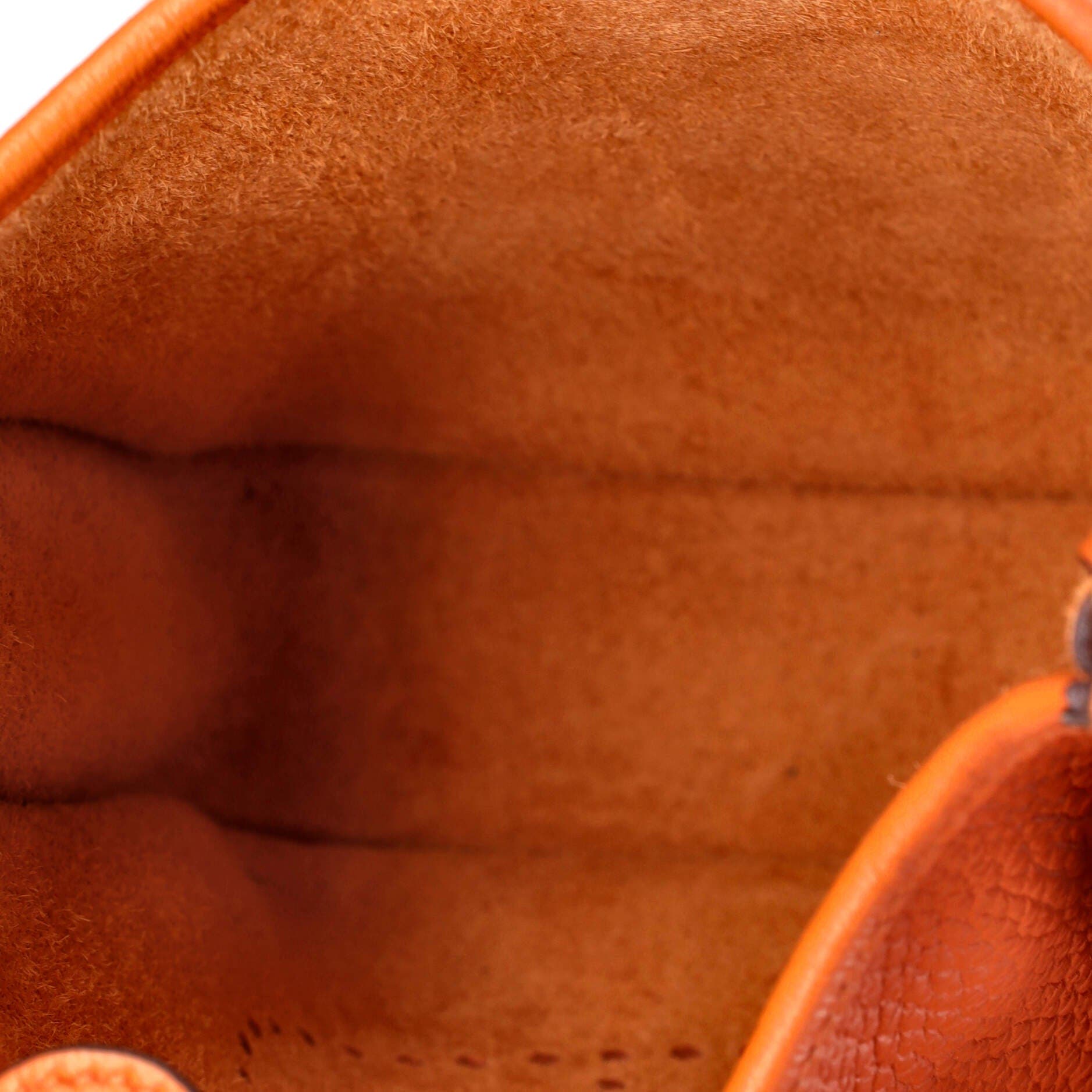 Pre-Owned Hermes Evelyne Bag Gen III Clemence TPM, Alternate, color, Orange Minium