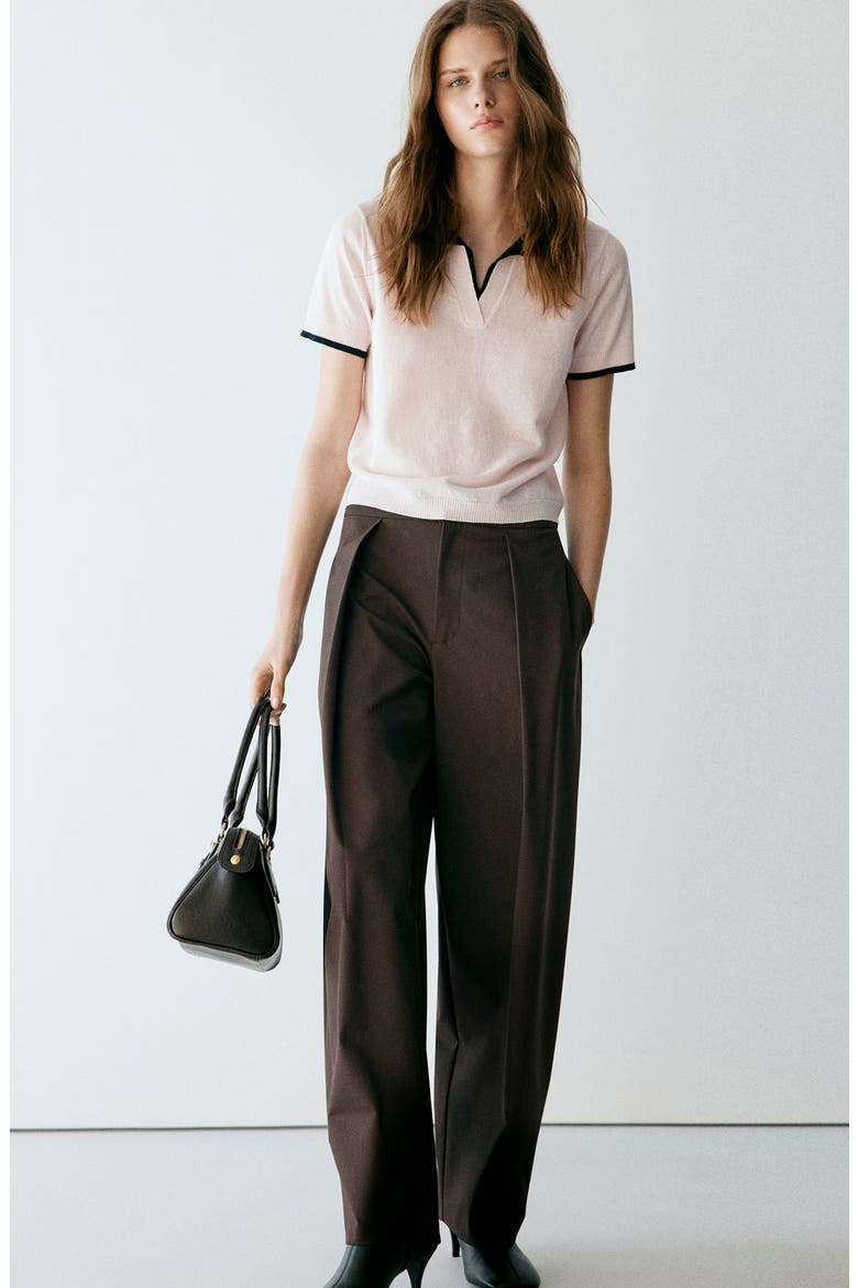 Balloon Pleated Pants, Alternate, color, CHOCOLATE