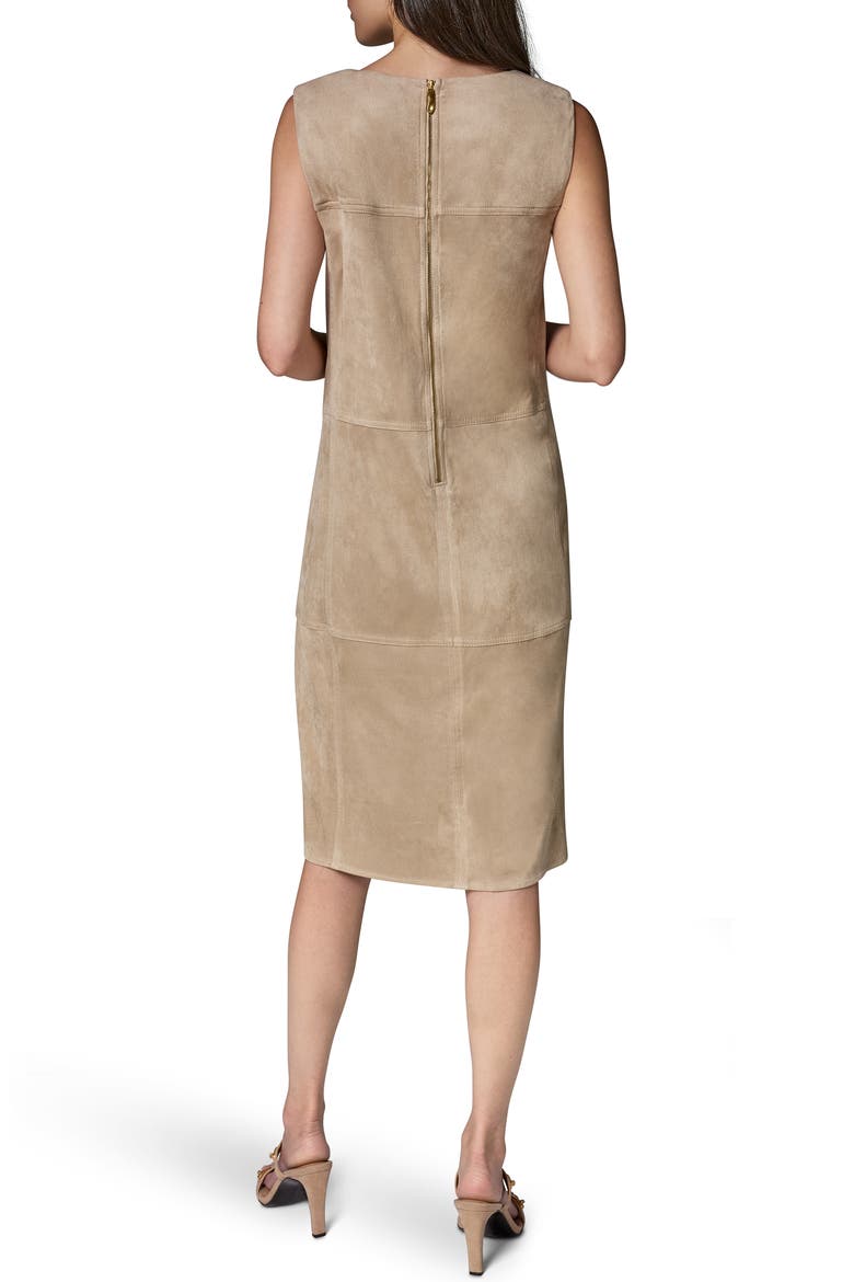 Faux Suede Sheath Dress, Alternate, color, OATMILK