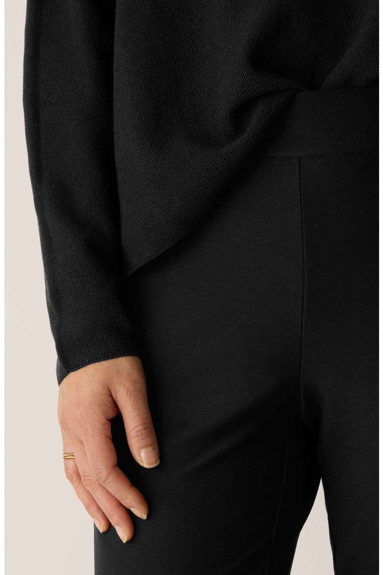 Slit Back Slim Crop Pants, Alternate, color, BLACK