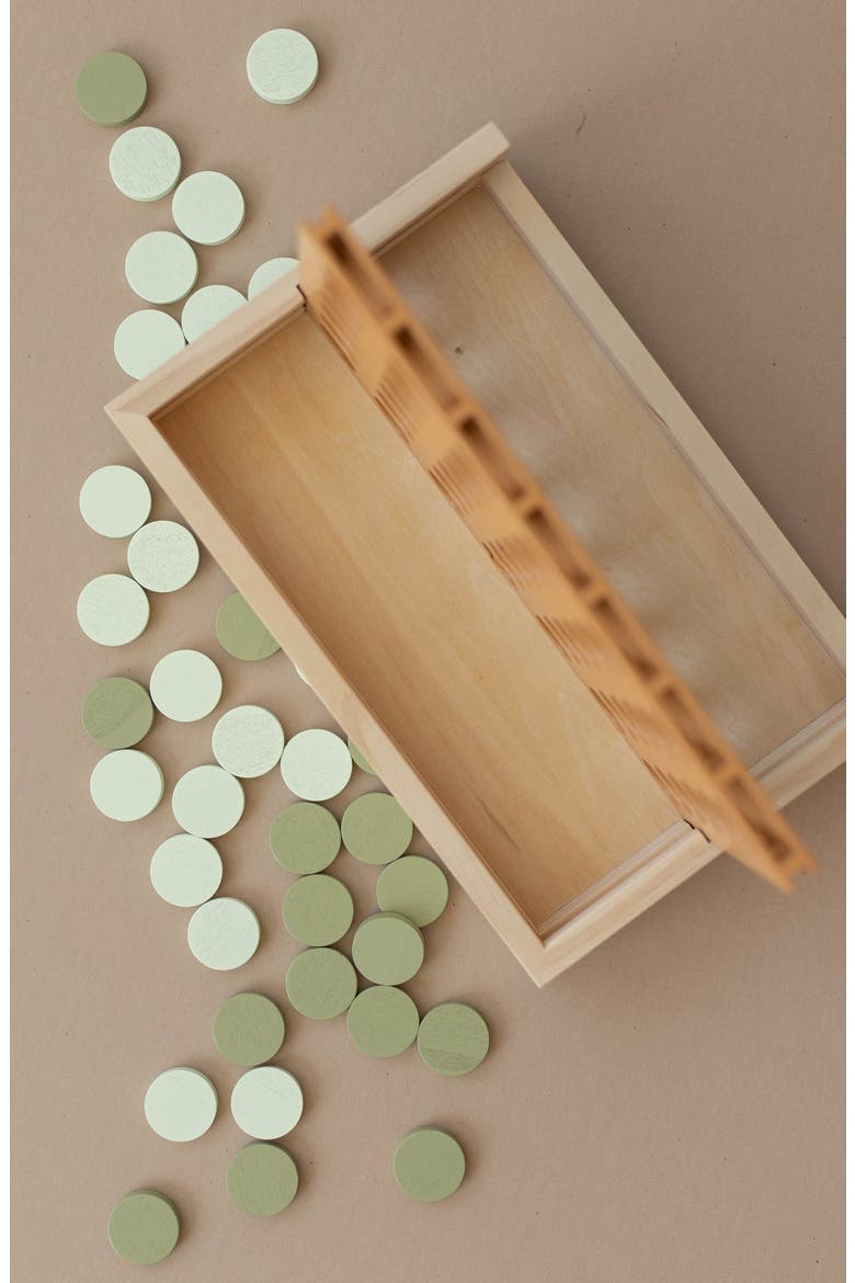 Wooden Four in a Row, Alternate, color, Beige