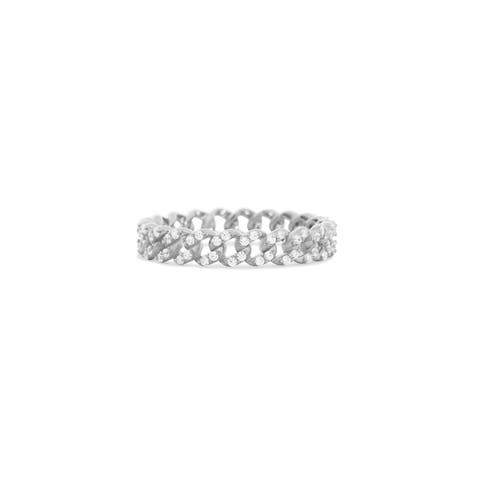 CZ Curb Link Ring
