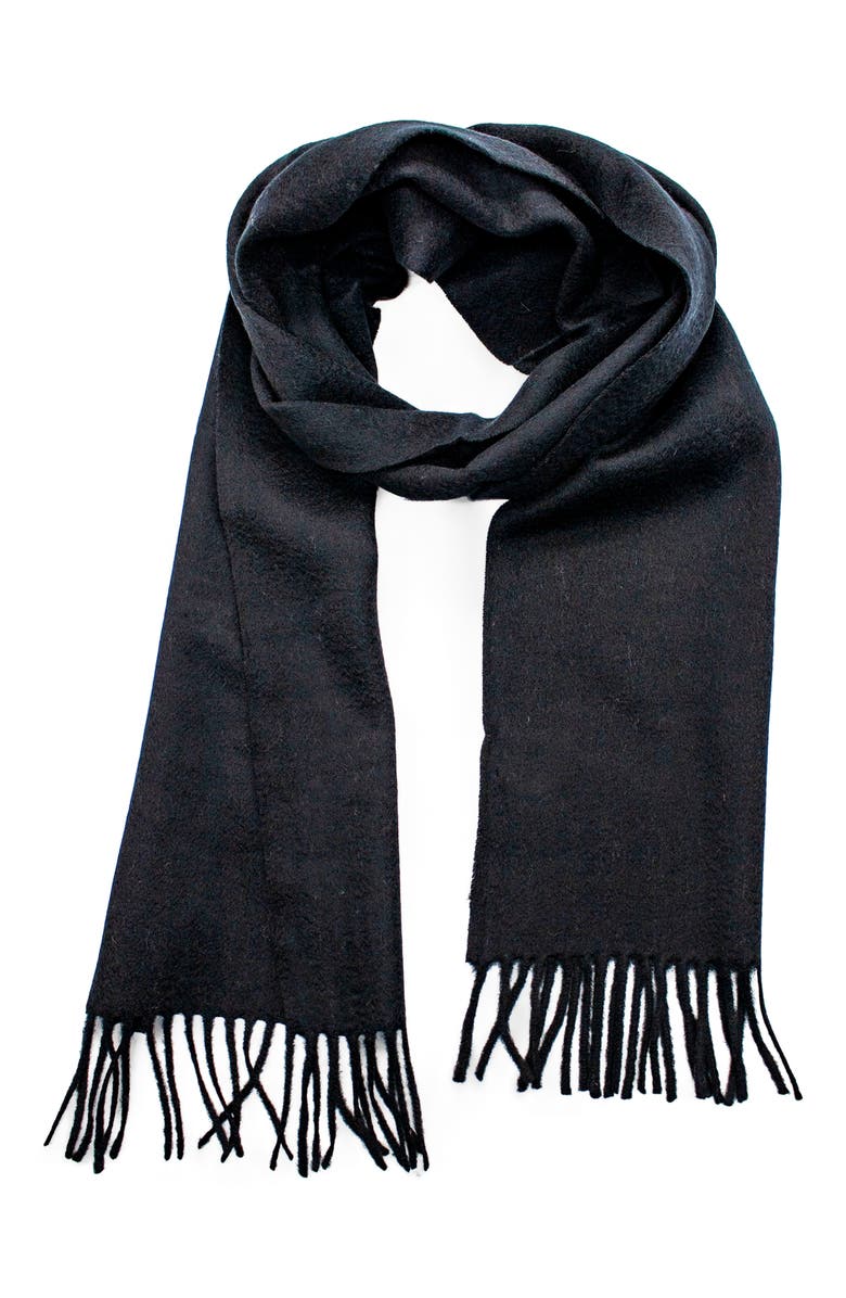 Portolano Cashmere and Wool scarf with fringes, Main, color, 