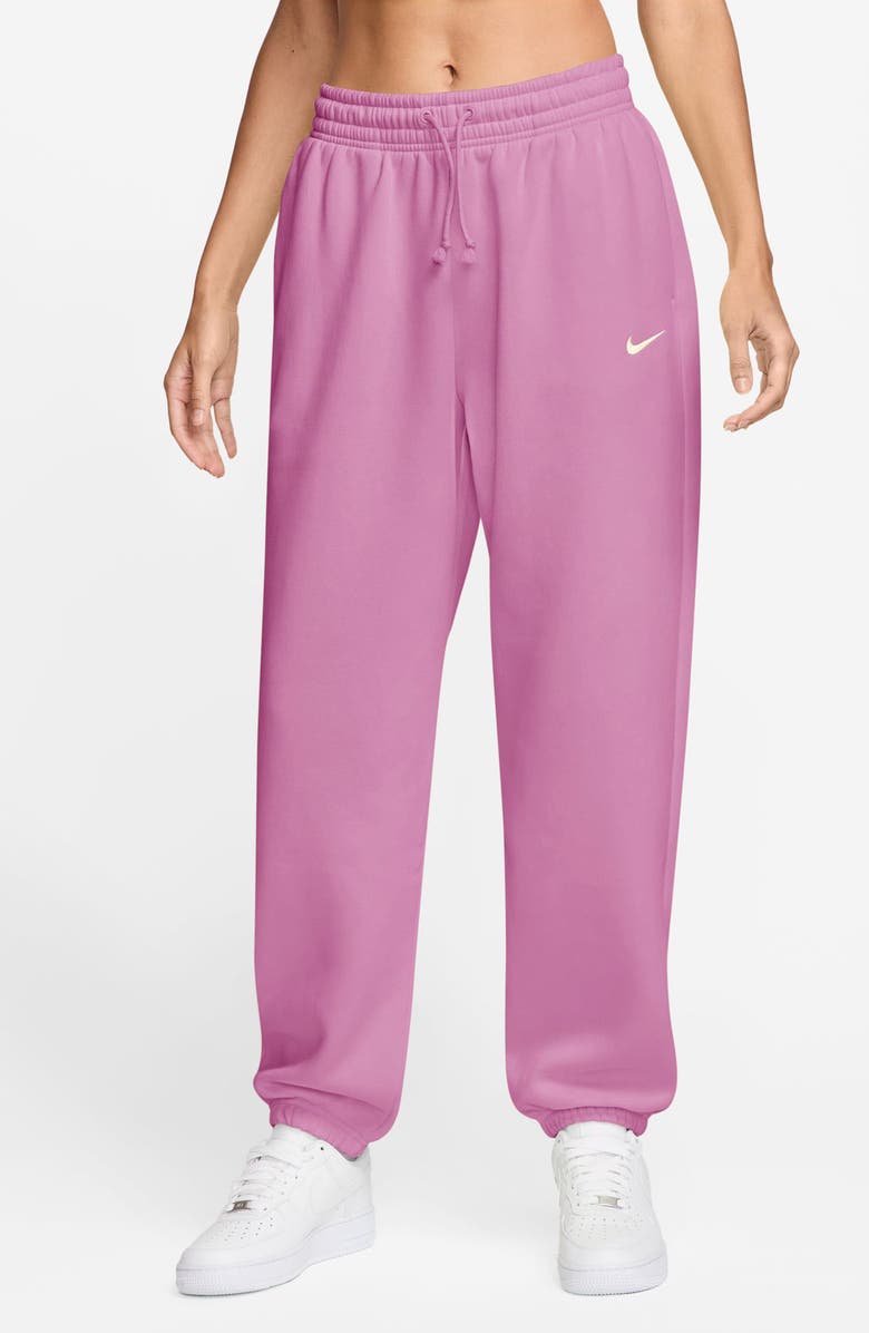 Nike Sportswear Phoenix Fleece High-Waisted Oversized Sweatpants, Main, color, 503 L Magn/Sail