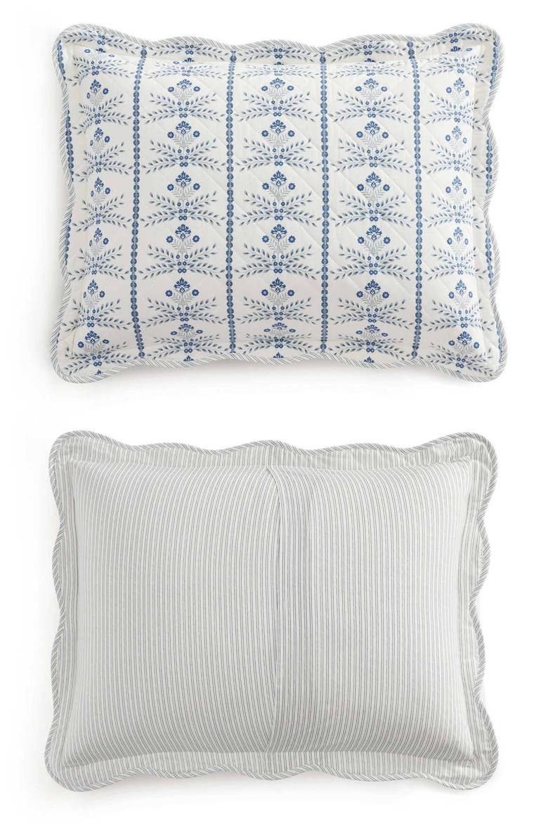 Willa Floral Stripe Quilt, Alternate, color, VANILLA/ GREY