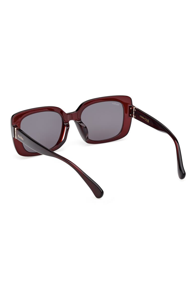54mm Square Sunglasses, Alternate, color, SHINY BORDEAUX / SMOKE