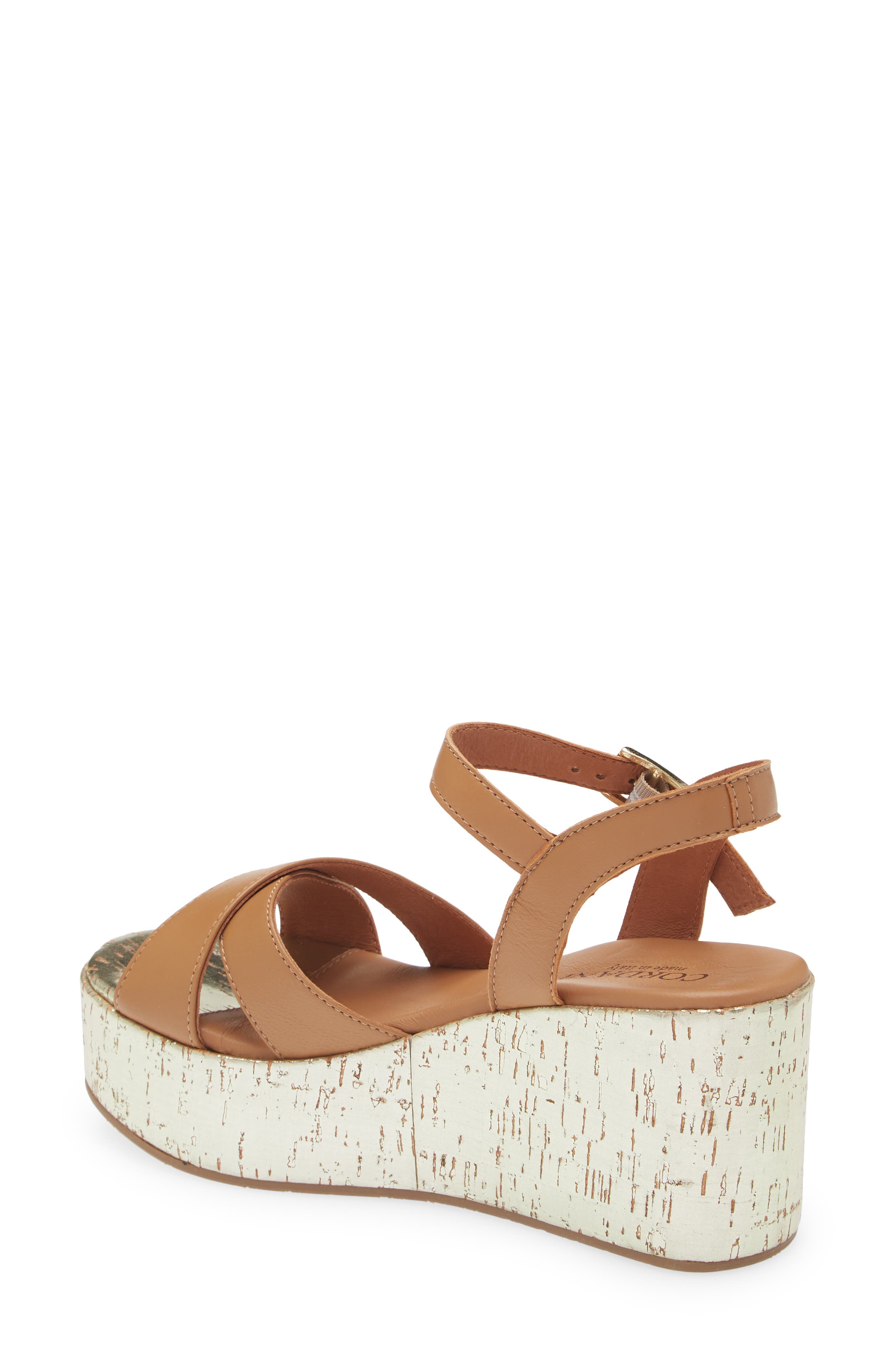 Cordani Jordie Platform Wedge Sandal, Alternate, color, Cuoio Leather