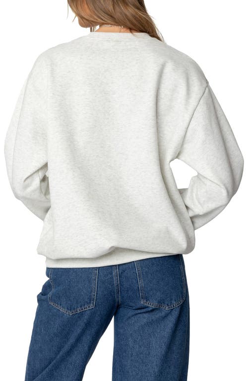 Edikted Laurey Oversized Sweatshirt In Gray-melange