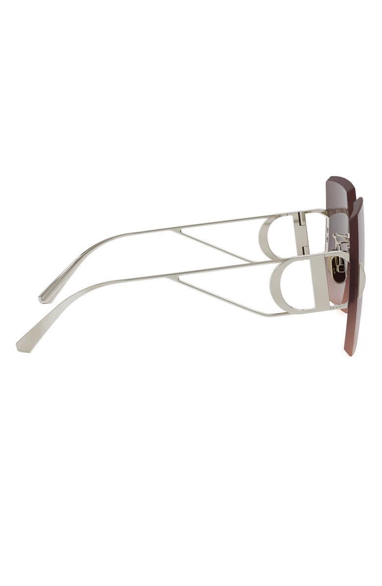 DIOR 30Montaigne S7U 64mm Oversize Gradient Geometric Sunglasses, Alternate, color, Matte Rose Gold / Roviex