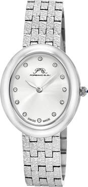 PORSAMO BLEU Women's Porsamo Bleu Angelica Oval Sunray Dial Stainless Steel Watch