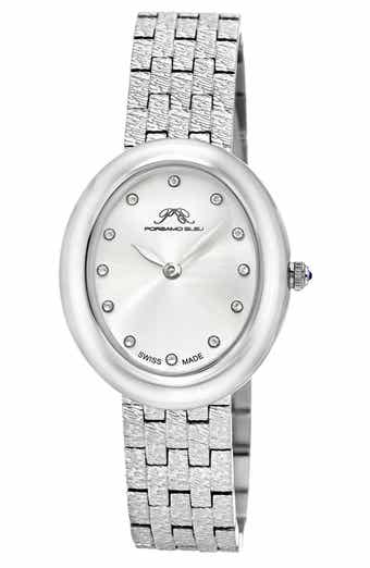 PORSAMO BLEU Women's Porsamo Bleu Angelica Oval Sunray Dial Stainless Steel Watch