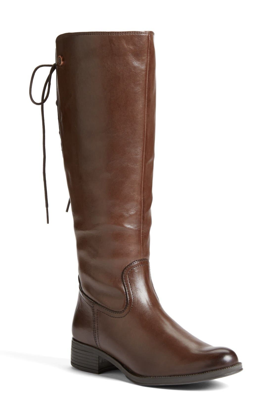 'Sara' Riding Boot, Main, color, BROWN