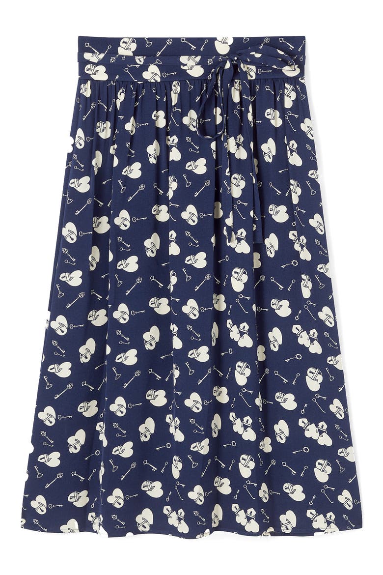 Valerie Heart Print Skirt, Alternate, color, MUL-NAVY/CREAM