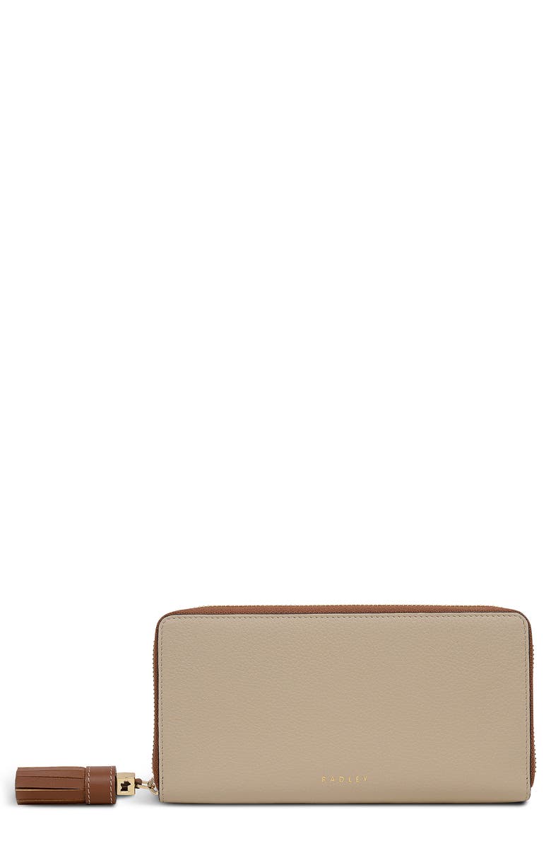 Radley Large Noble Alley Leather Wallet, Main, color, Porcini