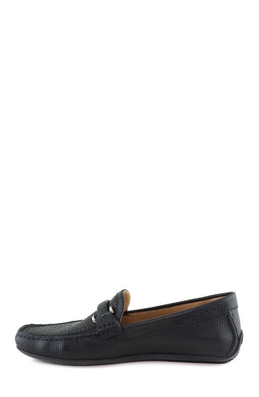 Marc Joseph New York Bryant Park Leather Weave Driver Loafer, Alternate, color, Black Grainy