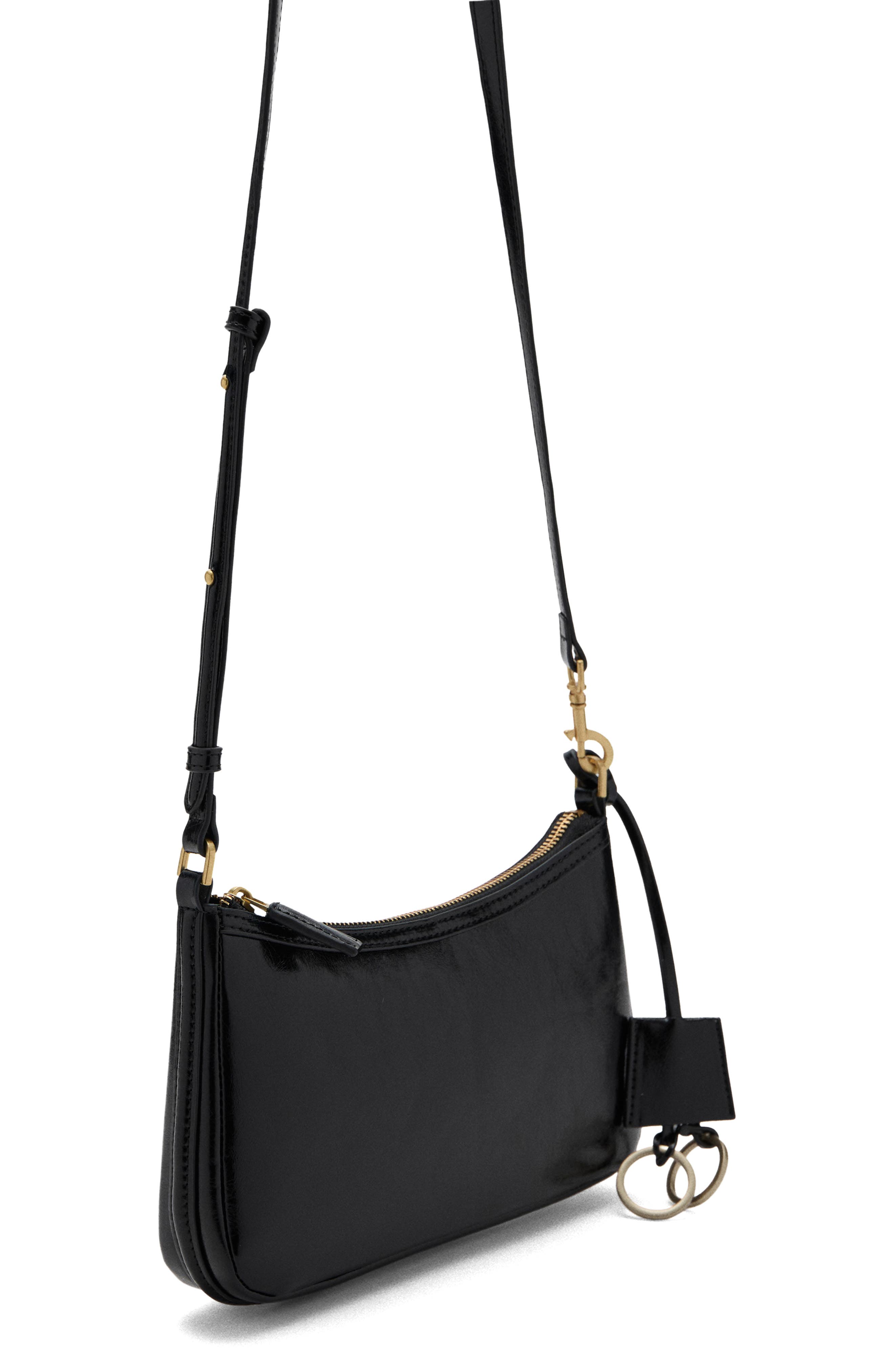 MANGO Faux Leather Crossbody Bag, Alternate, color, 