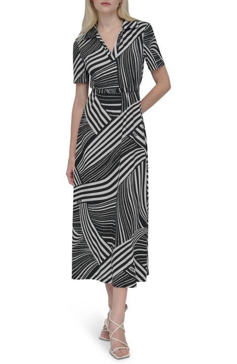 Short Sleeve Belted Maxi Dress