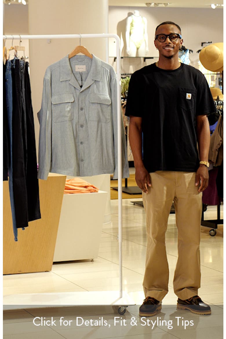 Aerolinen Linen Blend Shirt Jacket video