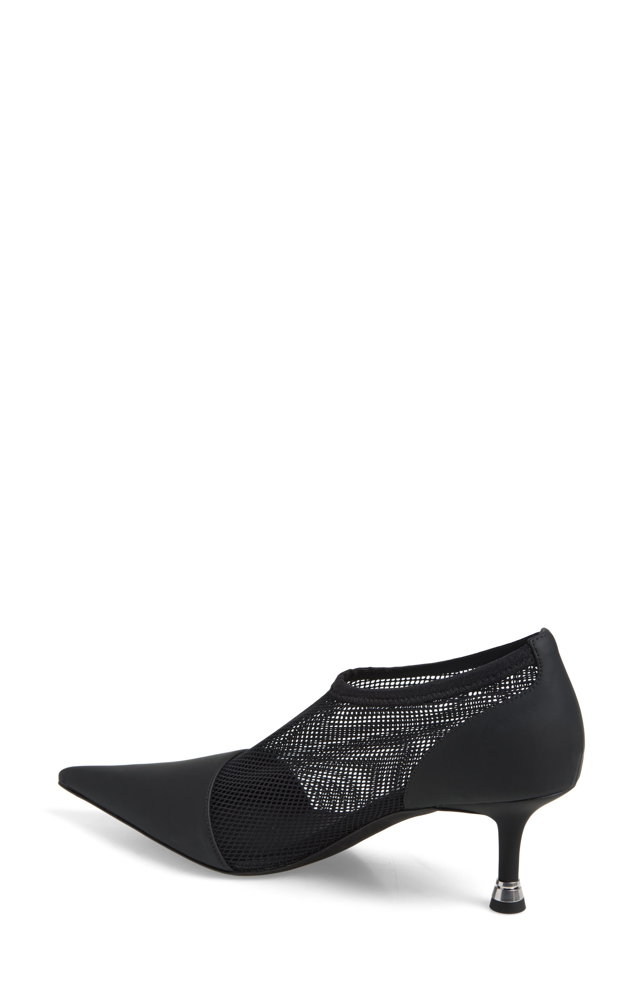 Fei Mesh Pointed Toe Bootie, Alternate, color, BLACK