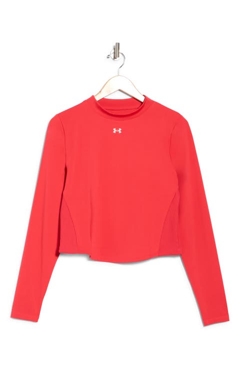 Vanish Cropped Performance Mock Neck Tee