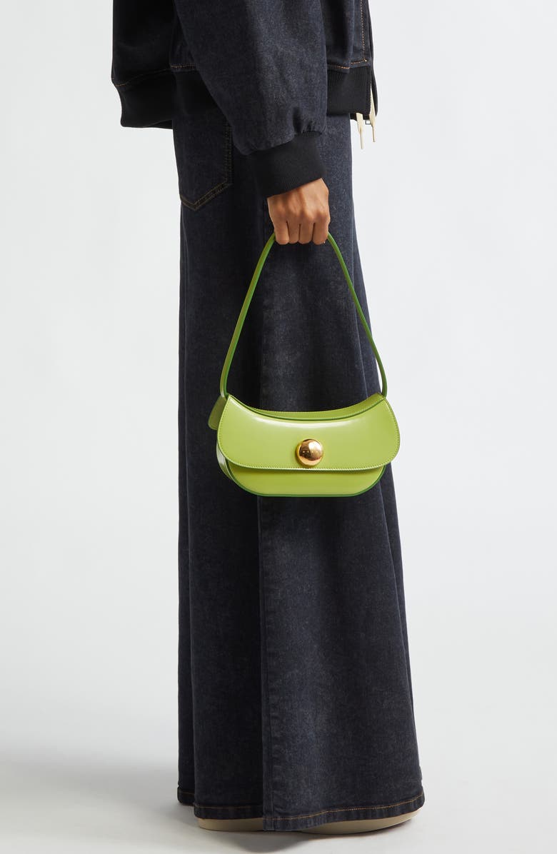 Marni Small Butterfly Leather Hobo Bag, Alternate, color,