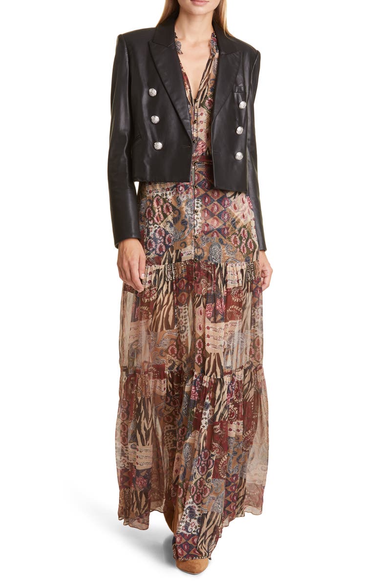 Veronica Beard Nevis Leather Jacket, Alternate, color,