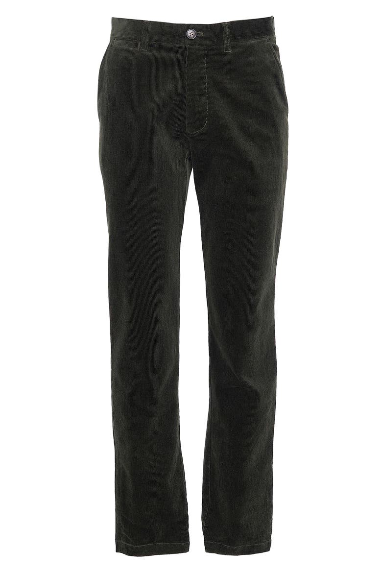 Tailored Fit Cotton Stretch Corduroy Chinos, Alternate, color, FOREST