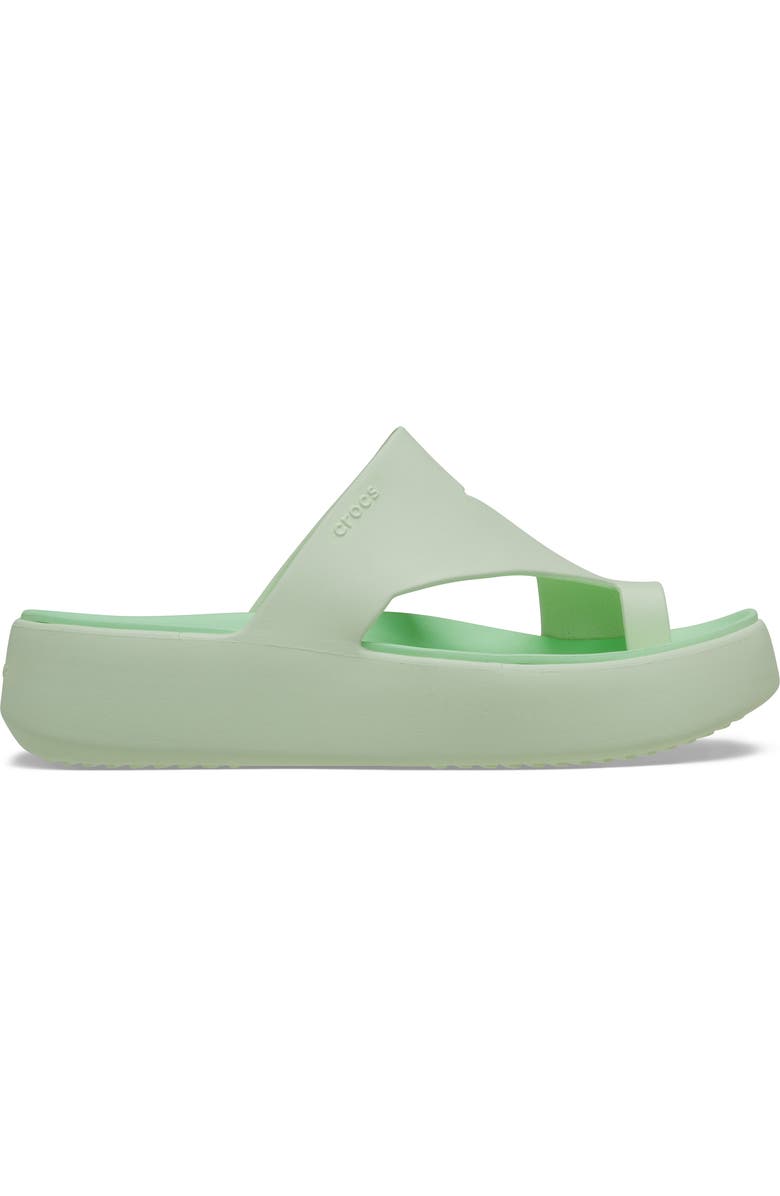 CROCS Getaway Toe Loop Waterproof Platform Sandal, Alternate, color, Jade Tint