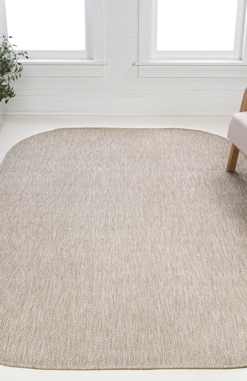 Jonathan Y Miles Modern Minimalist Radius Corner Solid Indoor/outdoor Shaped Area Rug