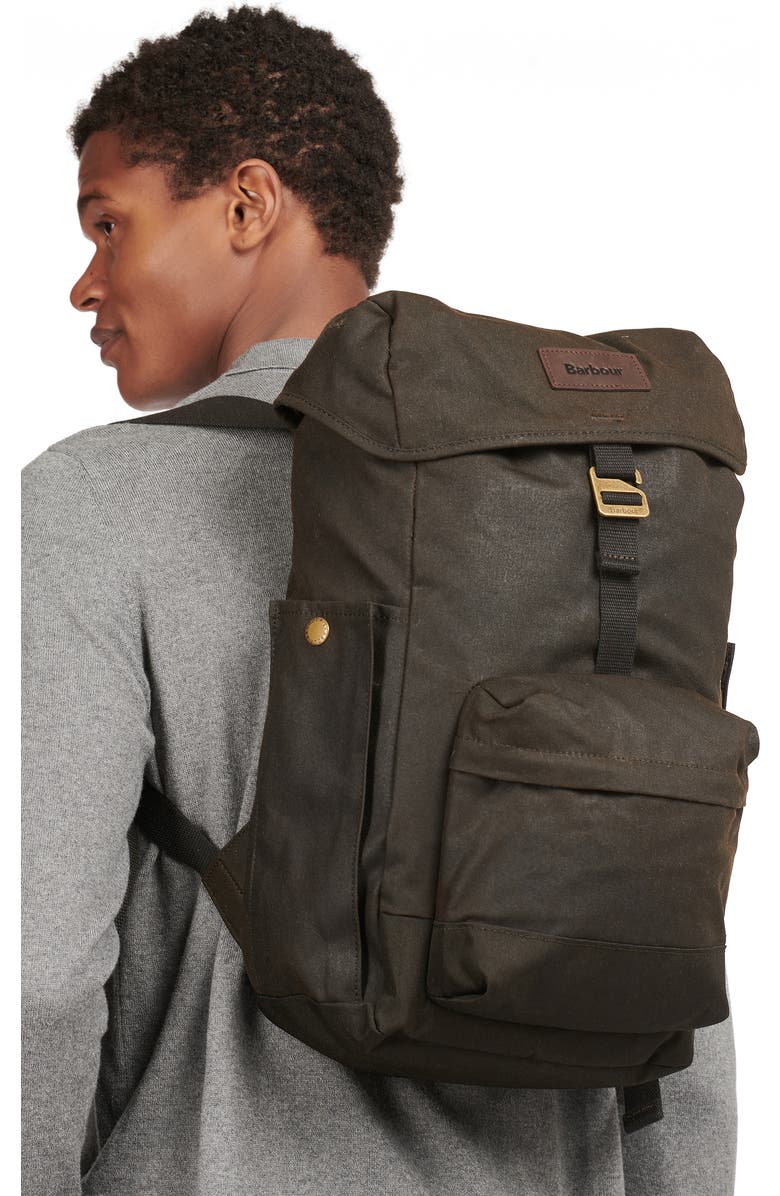 Barbour Essential Wax Backpack, Alternate, color,