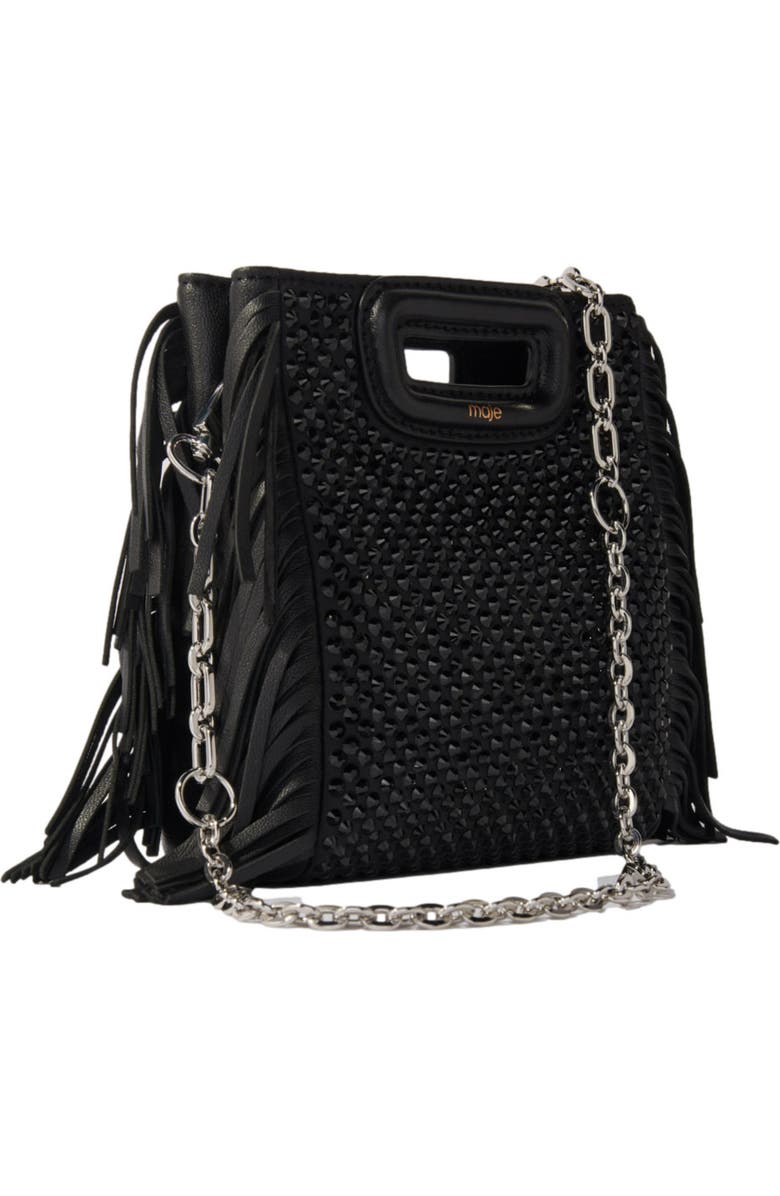maje M mini rhinestone bag, Alternate, color,