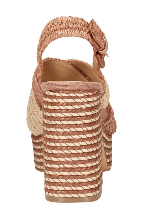 Marc Fisher Ltd Caddy Platform Sandal In Dark Natural