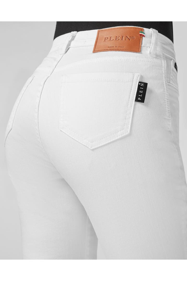 High Waist Jegging Iconic Plein Women, Alternate, color, white