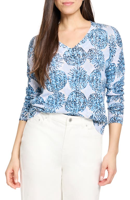 Nic + Zoe Nic+zoe Sand Dollar Supersoft Sweater In Blue Multi