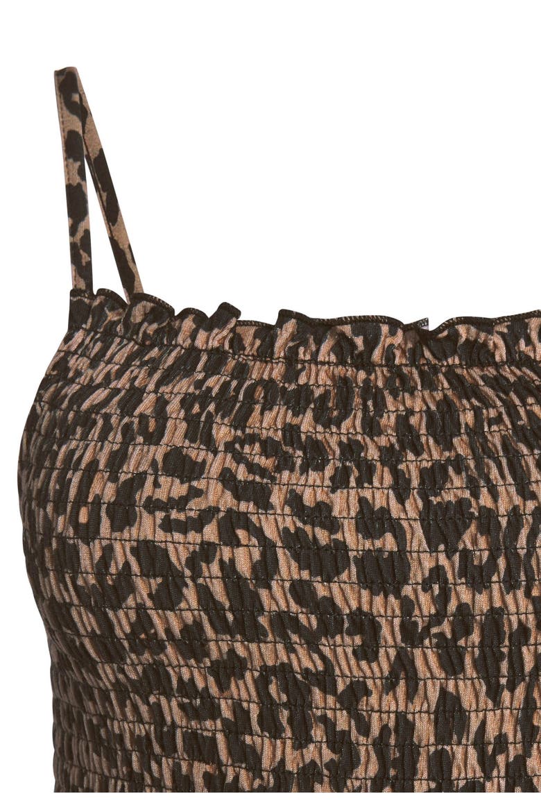 Smocked Leopard Print Dress, Alternate, color, Leopard