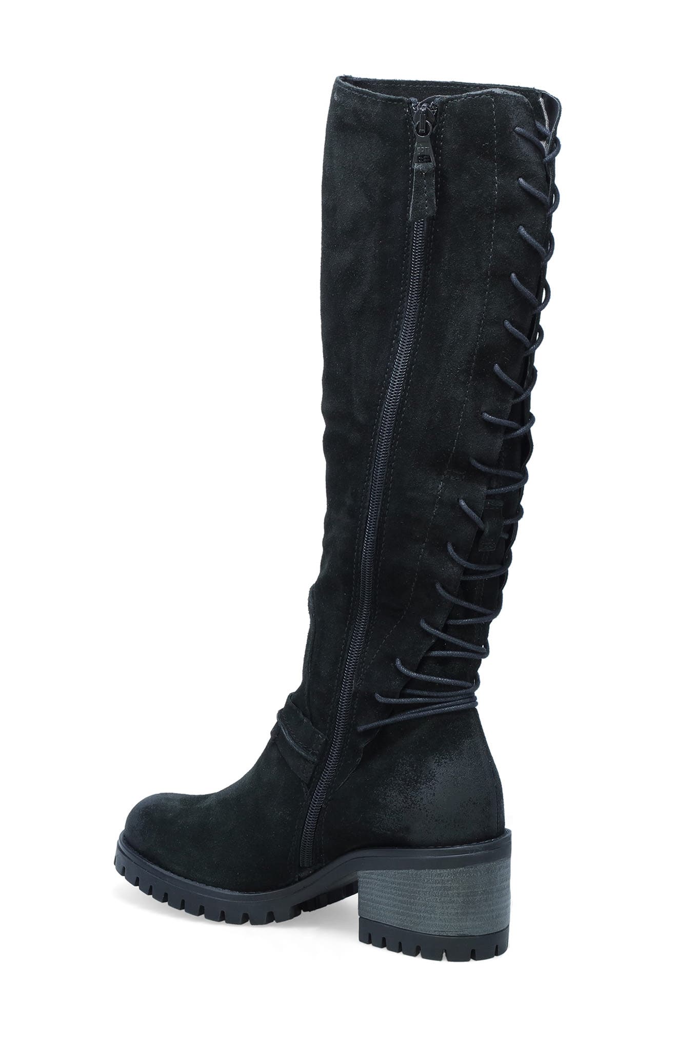 Miz Mooz Mavis Knee High Lace-Up Shaft Boot, Alternate, color, 