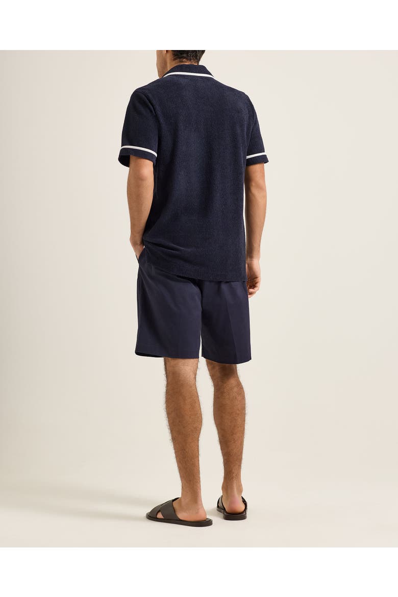 Ellery Towelling Relaxed-Fit Polo Shirt, Alternate, color, Night Iris/White Sand