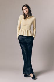 H&M Knitted Peplum Top