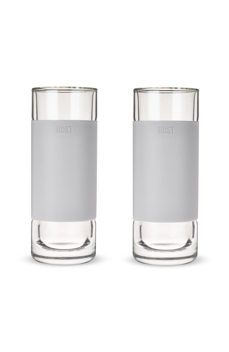 HOST Glass FREEZE Highball Cooling Cups Set of 2, Alternate, color, Gray