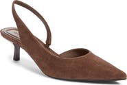 Open Edit Corina Slingback Half d'Orsay Pointed Toe Kitten Heel Pump