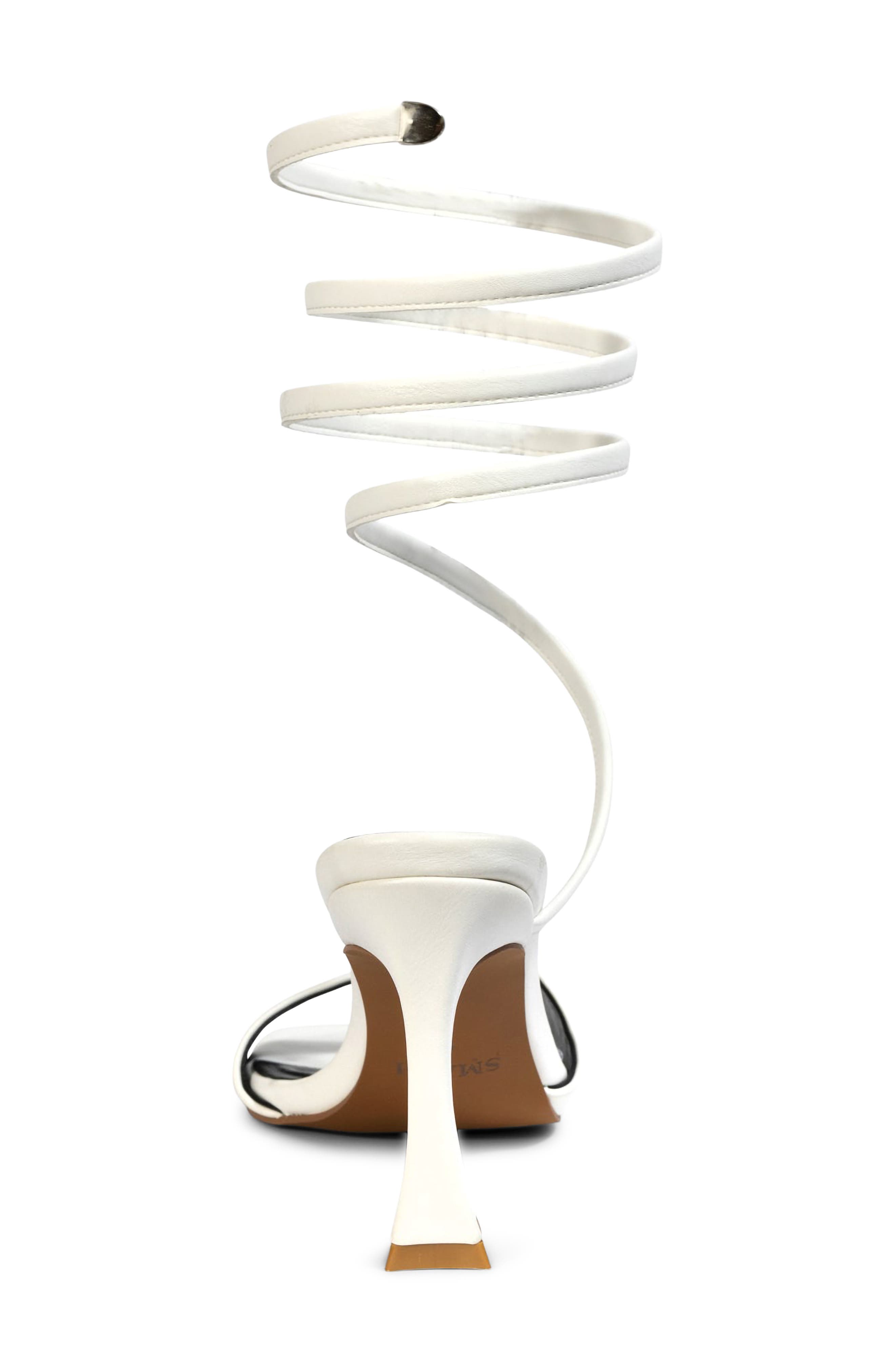 Fahima Wrap Dress Sandal, Alternate, color, WHITE