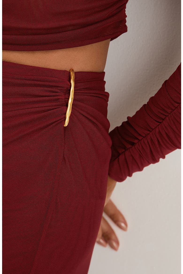 Amira Cover-Up Maxi Skirt, Alternate, color, RED