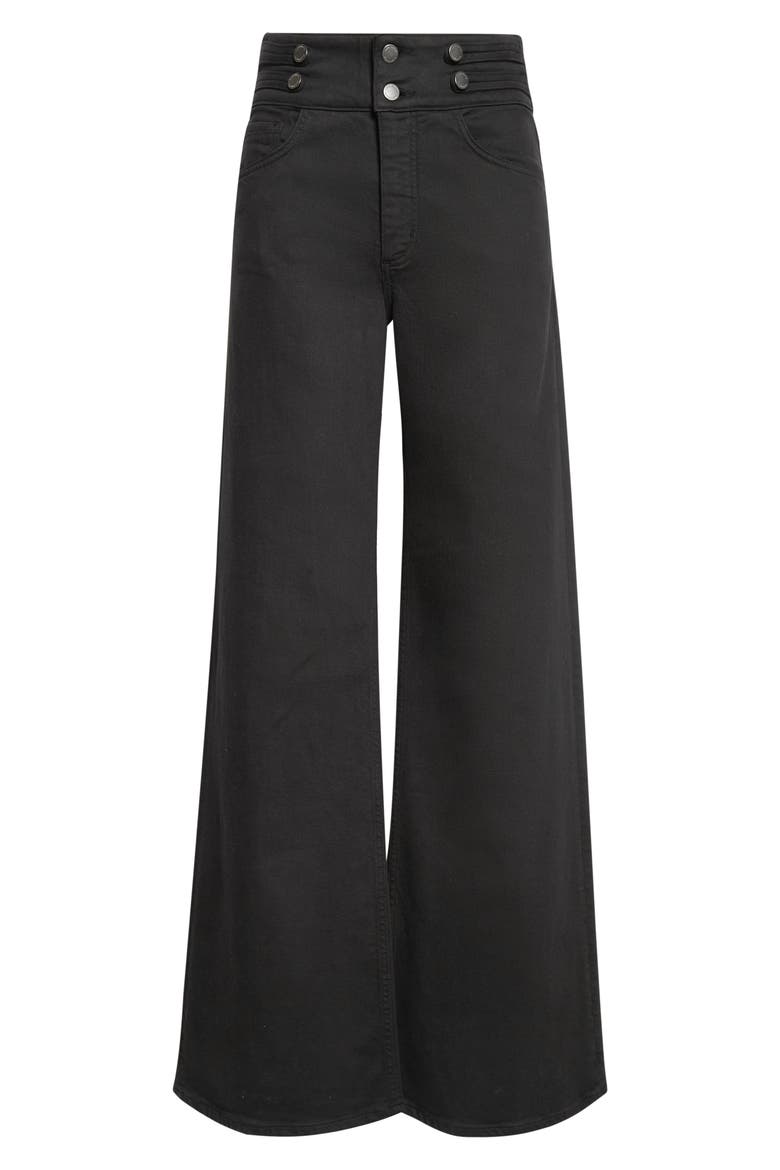 Liv High Waist Wide Leg Jeans, Alternate, color, BLACK