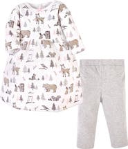 Hudson Baby Quilted Cotton Dress and Leggings