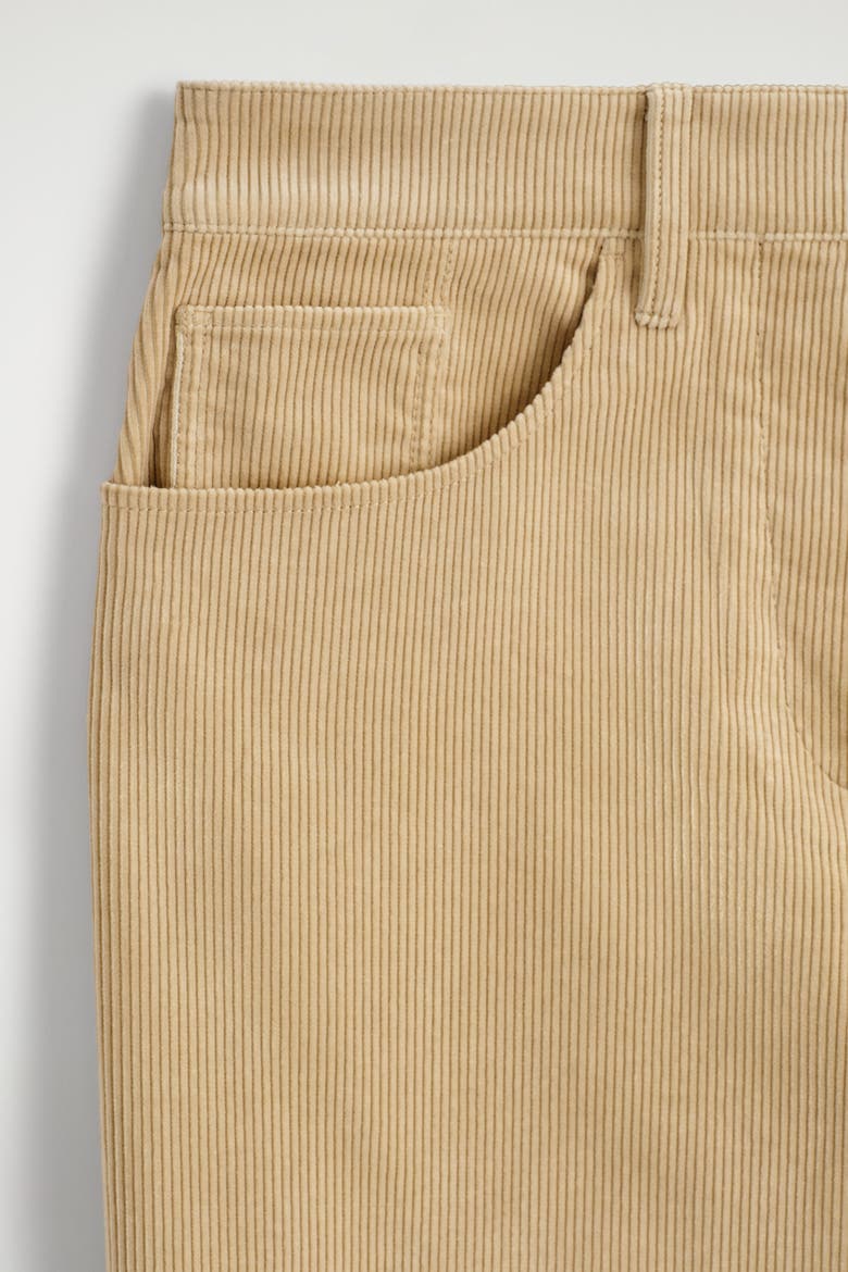 Corduroy Straight-Leg Pants, Alternate, color, BEIGE