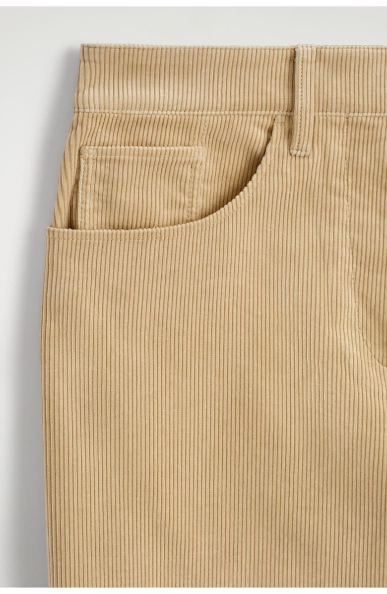 COS Corduroy Straight-Leg Pants, Alternate, color, Beige