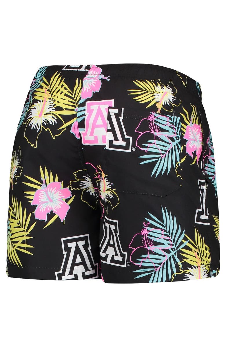 FOCO Men's FOCO Black Arizona Wildcats Neon Floral Swim Trunks, Alternate, color, Black
