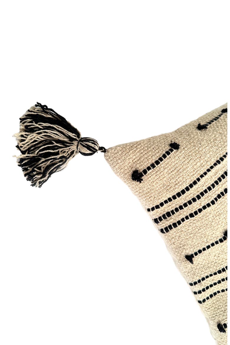 Siara Throw Pillow - Cover Only, Alternate, color, Natural / Black