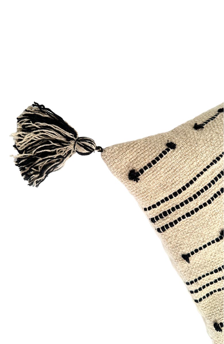 Bit of Meraki Siara Throw Pillow - Cover + Insert, Alternate, color, Natural / Black W/ Insert